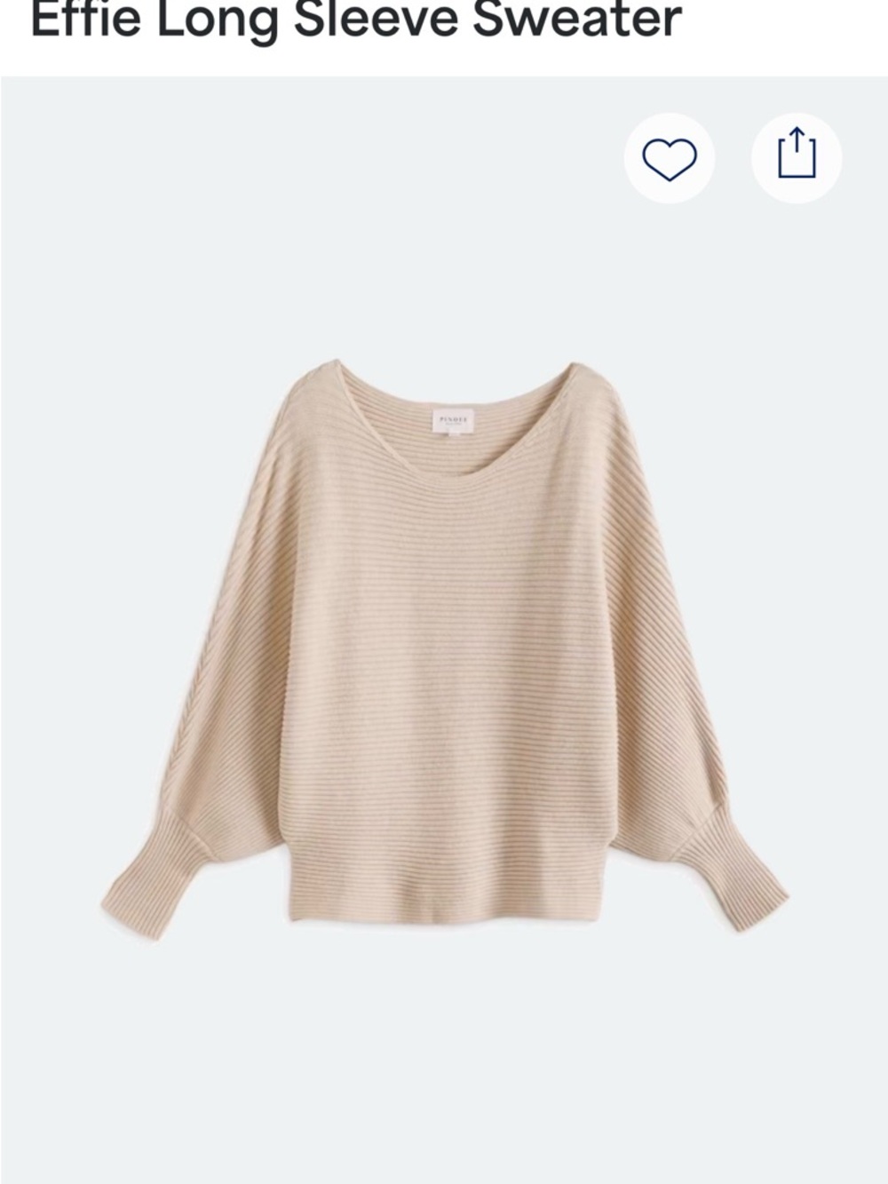 Effie Long Sleeve Sweater - Beige